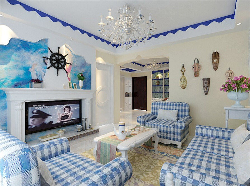 水安盛世新安90㎡地中海風格